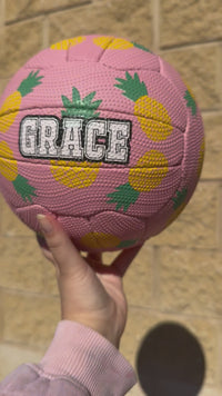 Load and play video in Gallery viewer, Personalised Hart Pineapple Dream Netball (SIZE 5)
