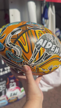 Load and play video in Gallery viewer, Personalised Indigenous All Stars 2026 Official NRL Ball (Size 5)
