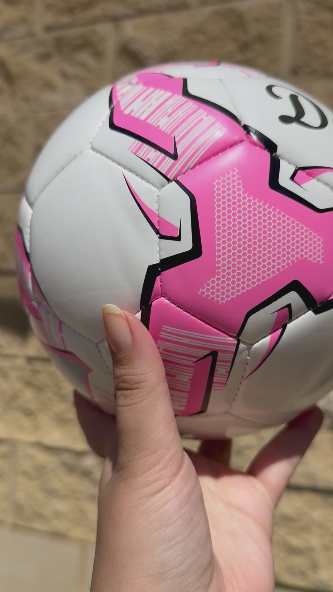 Personalised Mi-Ball Pink Soccer Ball (Size 3, 4, 5)
