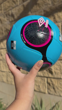 Load and play video in Gallery viewer, Personalised Blue/Black Umbro Swerve Soccer Ball (SIZE 3, 4, 5)
