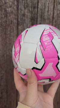 Load and play video in Gallery viewer, Mini Personalised Mi-Ball Pink Soccer Ball (Mini Size)
