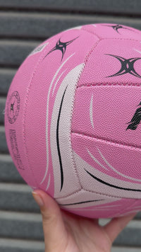 Load and play video in Gallery viewer, Personalised Gilbert Exo Pink Netball (SIZE 5)
