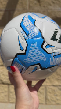 Load and play video in Gallery viewer, Personalised Mi-Ball Blue Soccer Ball (Size 3, 4, 5)
