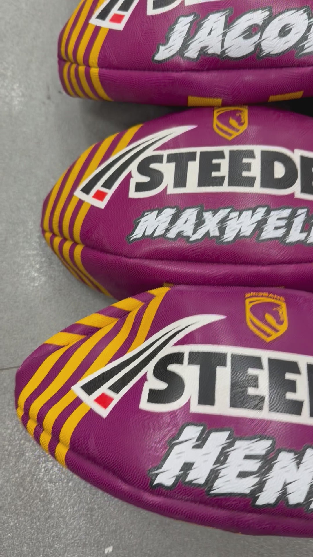 Personalised Brisbane Broncos Official NRL Ball (Size 5)