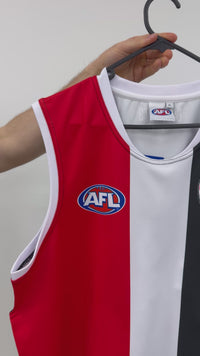Load and play video in Gallery viewer, Personalised St Kilda AFL Guernsey
