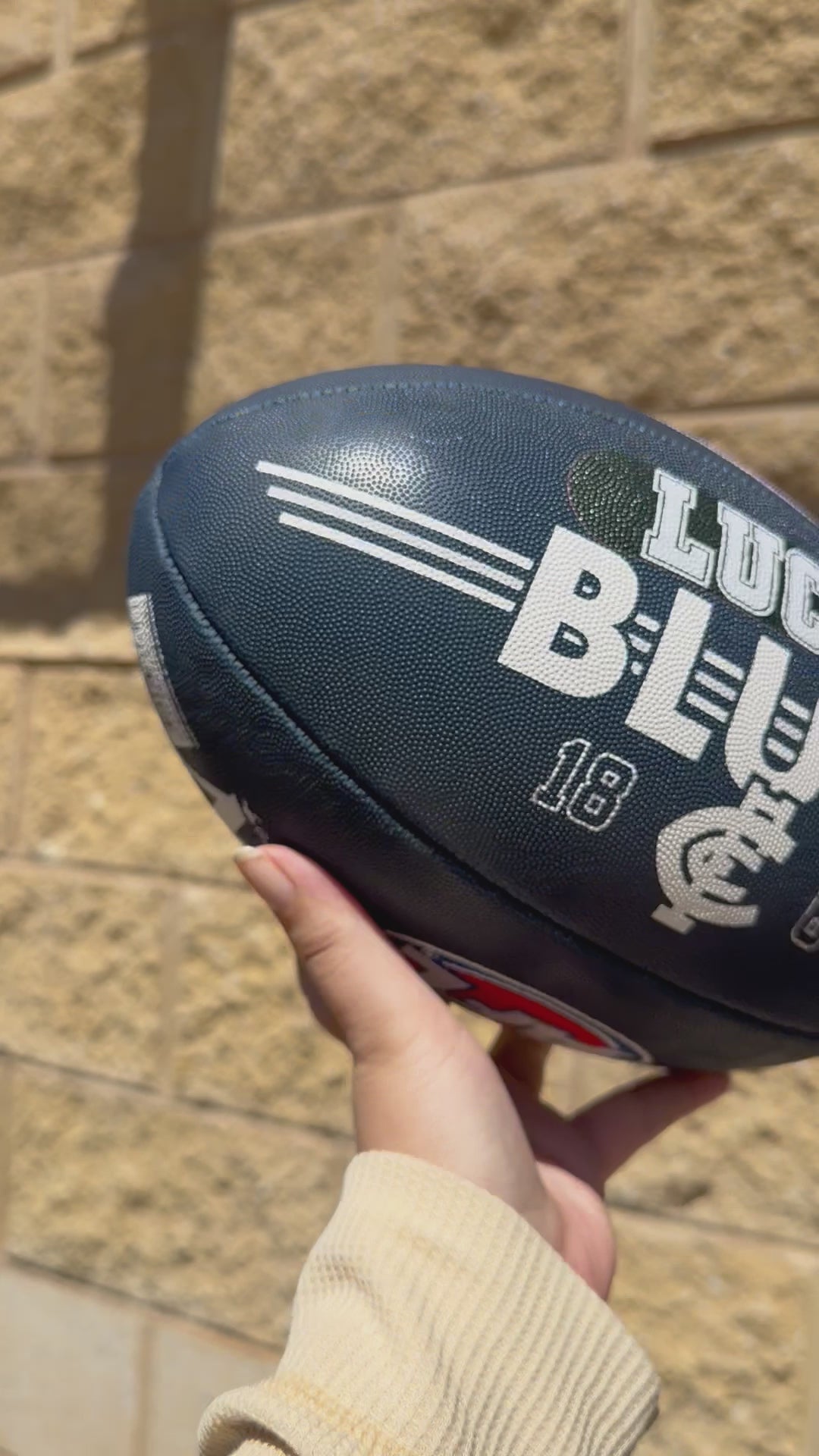 Personalised AFL Official Carlton FC Blues Club Football (Size 5)