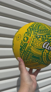 Load and play video in Gallery viewer, Personalised Gilbert Indigenous First Nations Diamonds Supporter Netball (SIZE 5)
