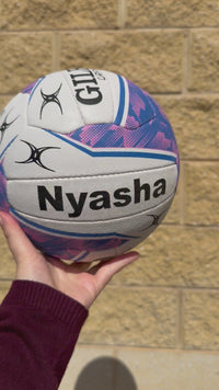 Load and play video in Gallery viewer, Personalised 2027 Gilbert Gripsure Match Netball (SIZE 5)
