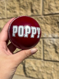 Load and play video in Gallery viewer, Personalised Red Cricket Ball
