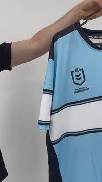 Load and play video in Gallery viewer, Personalised Cronulla Sharks NRL Jersey
