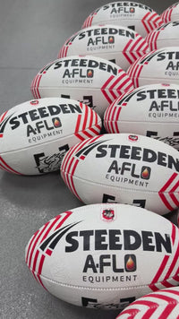 Load and play video in Gallery viewer, Personalised St George Dragons Official NRL Ball (11inch mini ball)
