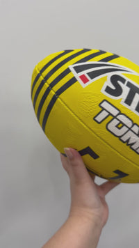 Load and play video in Gallery viewer, Personalised North Qld Cowboys Official NRL Ball (Size 5)
