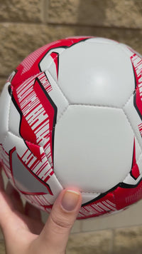 Load and play video in Gallery viewer, Personalised Mi-Ball Red Soccer Ball (Size 3, 4, 5)
