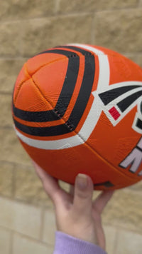 Load and play video in Gallery viewer, Personalised Limited Edition Wests Tigers Official NRL Ball (Size 5)

