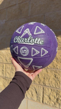 Load and play video in Gallery viewer, Personalised Hart Fuse Purple Netball (SIZE 4, 5)
