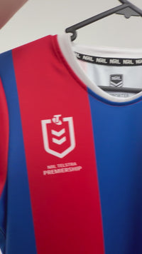 Load and play video in Gallery viewer, Personalised Newcastle Knights NRL Jersey (Delivery before Grand Final Available with express shipping)
