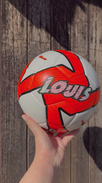 Load and play video in Gallery viewer, Personalised Deploy Orange Soccer Ball (Size 3, 4, 5)
