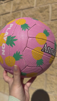Load and play video in Gallery viewer, Personalised Hart Pineapple Dream Netball (SIZE 5)
