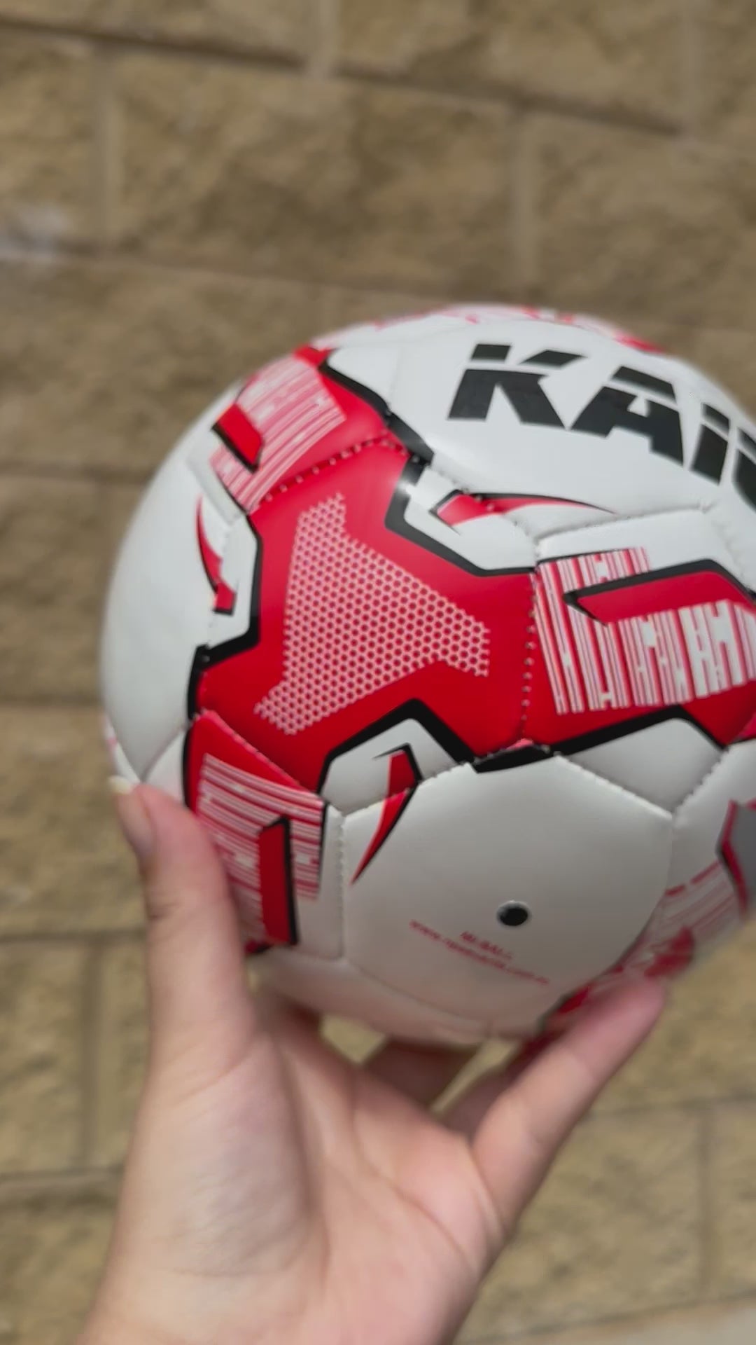 Personalised Mi-Ball Red Soccer Ball (Size 3, 4, 5)