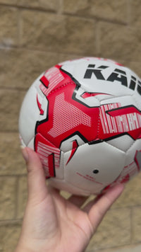 Load and play video in Gallery viewer, Personalised Mi-Ball Red Soccer Ball (Size 3, 4, 5)
