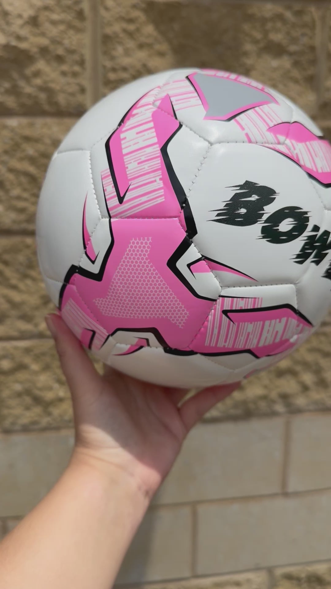 Personalised Mi-Ball Pink Soccer Ball (Size 3, 4, 5)