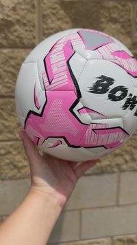 Load and play video in Gallery viewer, Personalised Mi-Ball Pink Soccer Ball (Size 3, 4, 5)
