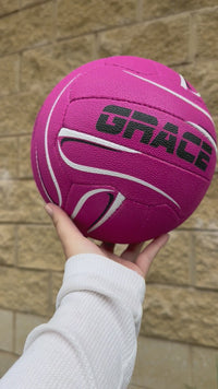 Load and play video in Gallery viewer, Personalised Mi-Ball Envision Pink Netball (SIZE 5)
