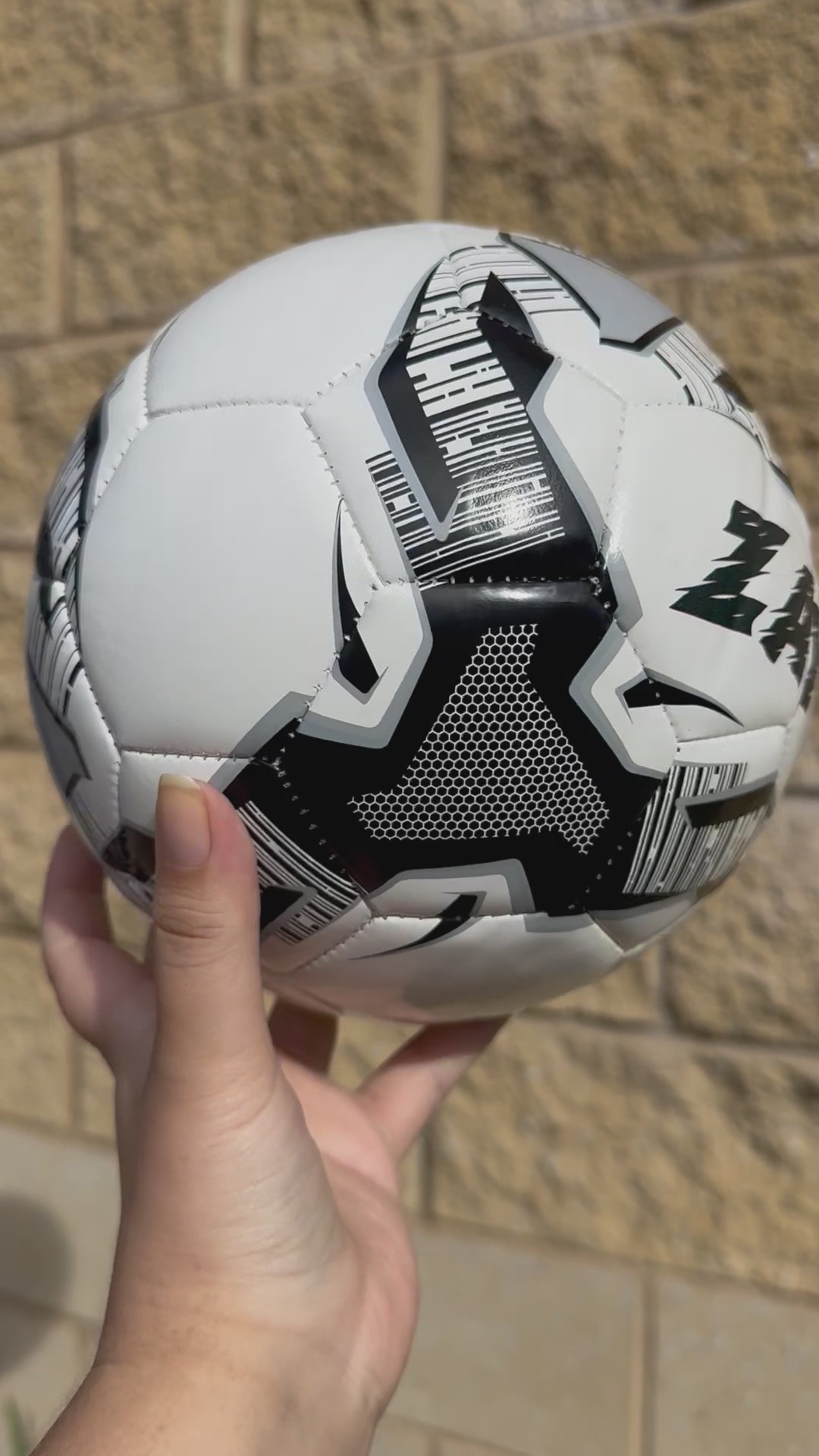 Personalised Mi-Ball Black Soccer Ball (Size 3, 4, 5)