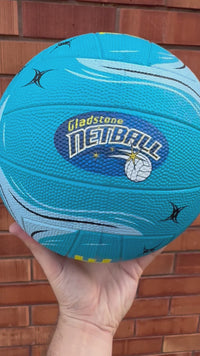 Load and play video in Gallery viewer, Personalised Gilbert Phoenix Netball Blue (SIZE 5)
