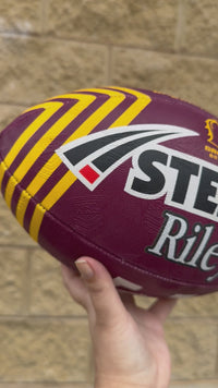 Load and play video in Gallery viewer, Personalised Brisbane Broncos Official NRL Ball (Size 5)
