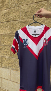 Load and play video in Gallery viewer, Personalised Sydney Roosters NRL Jersey
