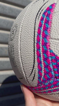 Load and play video in Gallery viewer, Personalised Gilbert White Spectra Netball (SIZE 4, 5)
