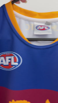 Load and play video in Gallery viewer, Personalised Brisbane Lions AFL Guernsey
