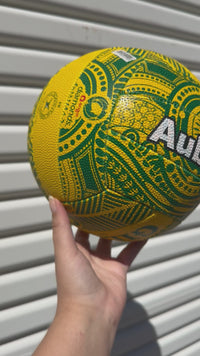 Load and play video in Gallery viewer, Personalised Gilbert Indigenous First Nations Diamonds Supporter Netball (SIZE 5)
