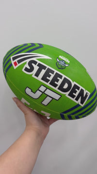Load and play video in Gallery viewer, Personalised Canberra Raiders Official NRL Ball (Size 5)
