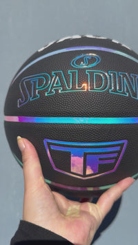 Load and play video in Gallery viewer, Personalised Spalding Irisedcent  Composite leather TF Basketball - (Size 6, 7)
