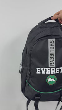 Load and play video in Gallery viewer, Personalised South Sydney Rabbitohs Official NRL Backpack
