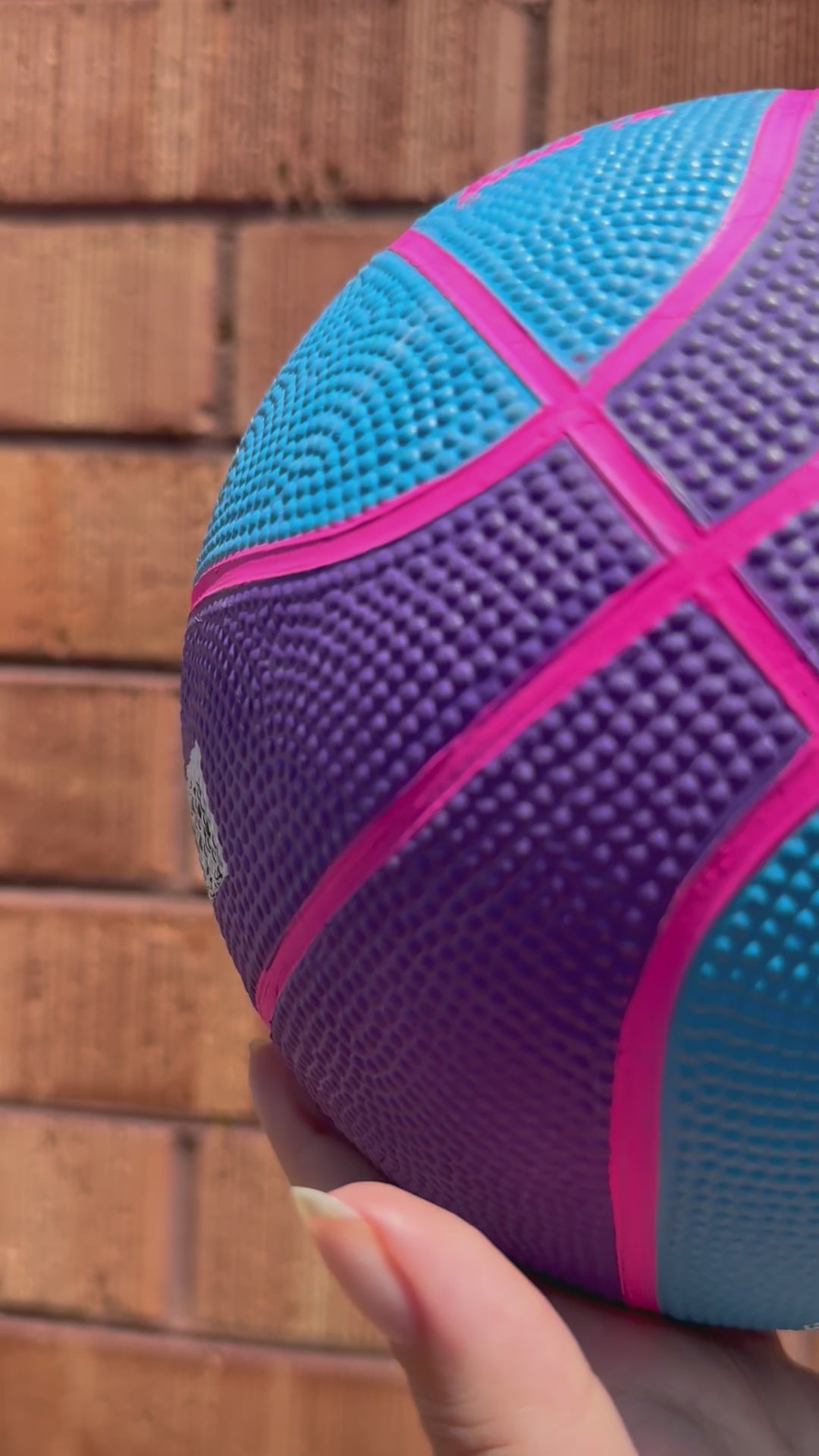 Personalised Purple & Blue Spalding Basketball (Size 3)