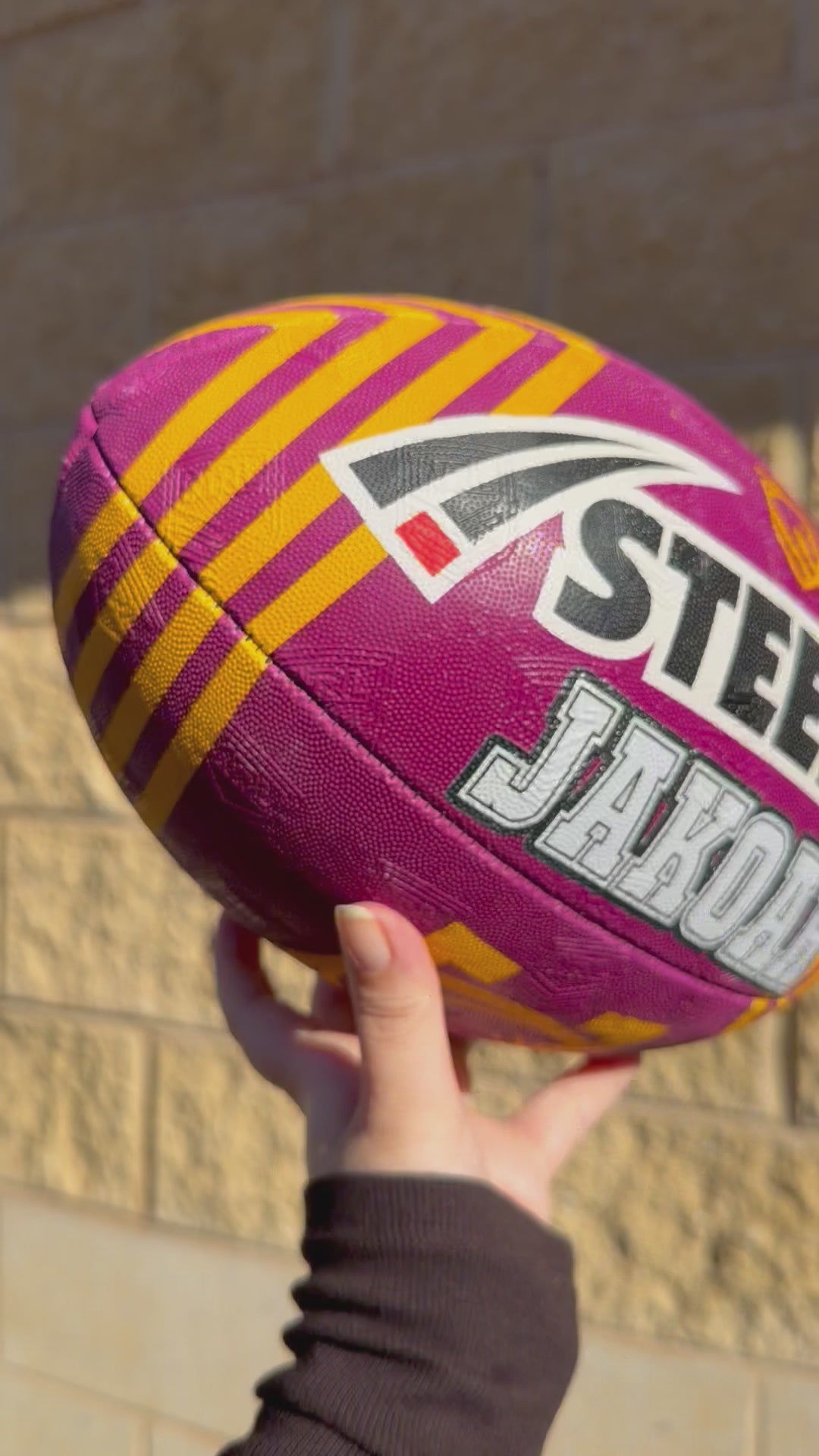 Personalised Brisbane Broncos Official NRL Ball (Size 5)
