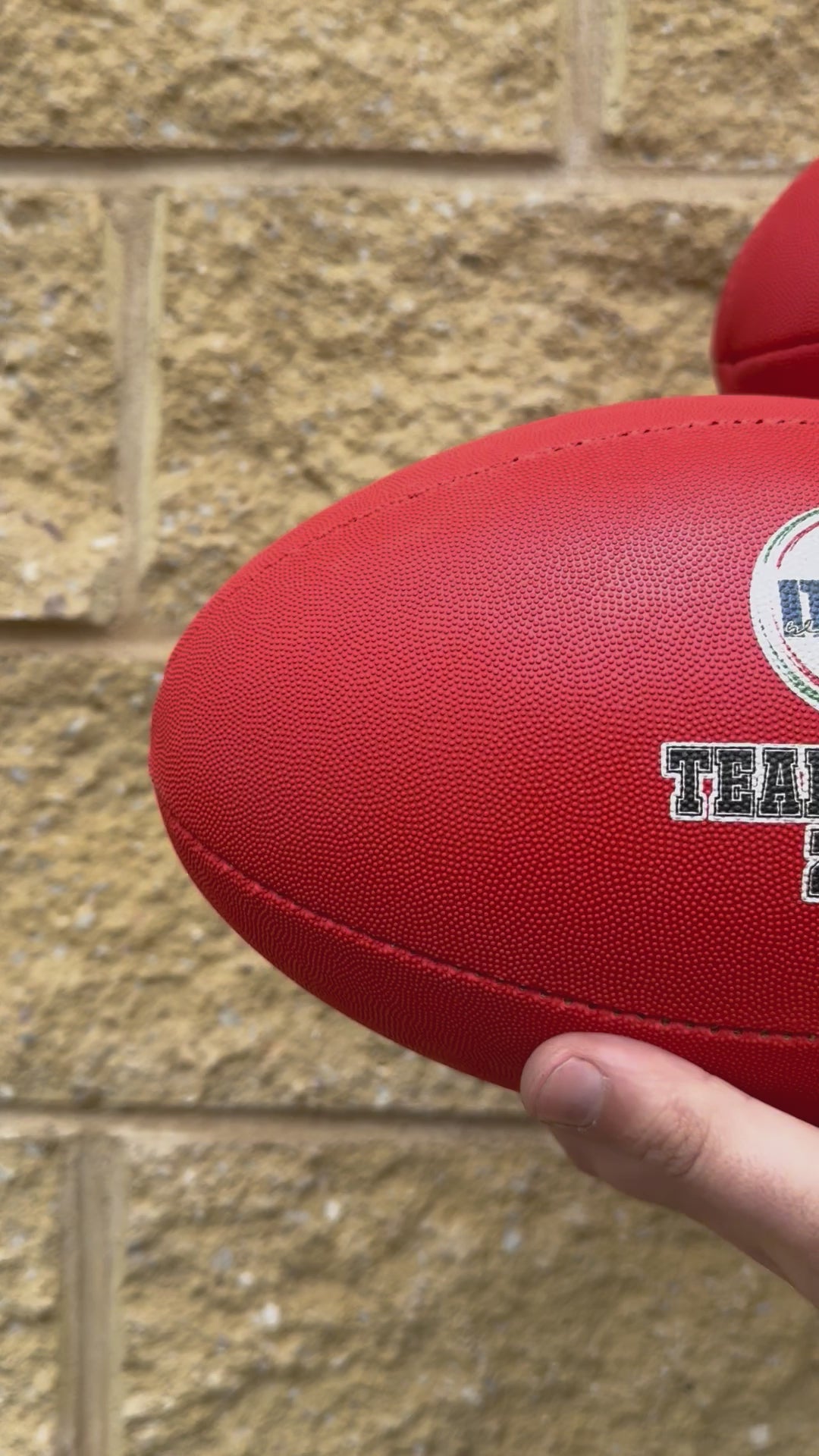Personalised Mi-Ball AFL Football - Red (Size 1, 2, 3, 4, 5)