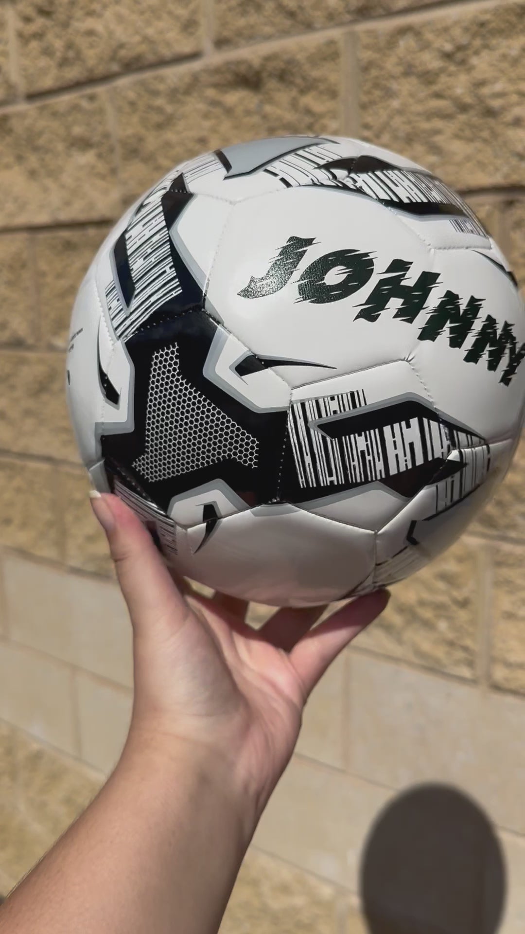 Personalised Mi-Ball Black Soccer Ball (Size 3, 4, 5)