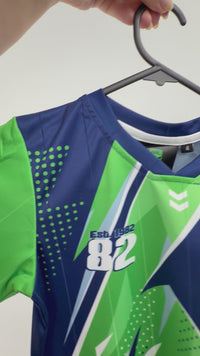 Load and play video in Gallery viewer, Personalised Canberra Raiders NRL Toddler Shirt
