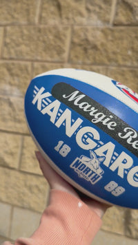 Load and play video in Gallery viewer, Personalised AFL Official North Melbourne Kangaroos Club Football (Size 5)
