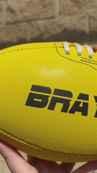 Load and play video in Gallery viewer, Personalised Mi-Ball AFL Football - Yellow (Size 5)
