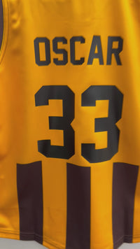 Load and play video in Gallery viewer, Personalised Hawthorn Hawks AFL Guernsey
