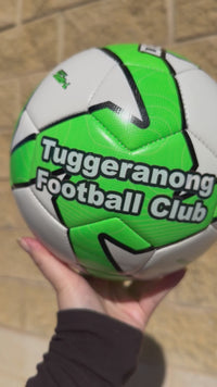 Load and play video in Gallery viewer, Personalised Deploy Green Soccer Ball (Size 3, 4, 5)
