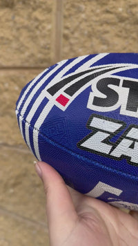 Load and play video in Gallery viewer, Personalised Canterbury Bulldogs Official NRL Ball (11inch mini ball)
