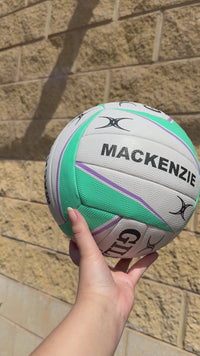 Load and play video in Gallery viewer, Personalised 2027 Gilbert Flare Match Netball (SIZE 5)
