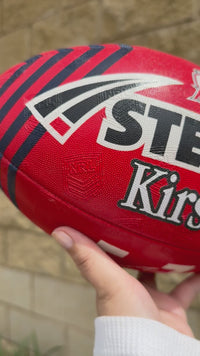 Load and play video in Gallery viewer, Personalised Sydney Roosters Official NRL Ball (Size 5)
