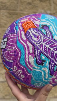 Load and play video in Gallery viewer, Personalised Gilbert 2026 Indigenous First Nations Supporter Netball (SIZE 5)
